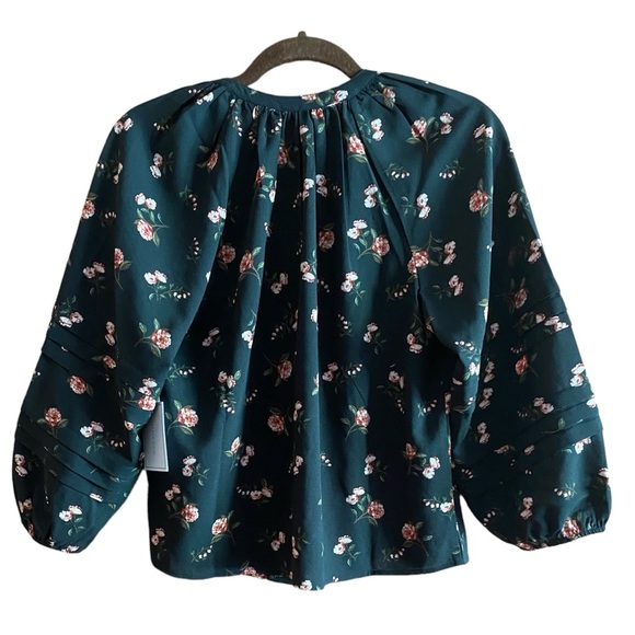 1.STATE Floral Print Pintuck Blouse in Black Blooms at Nordstrom Small NWT - Picture 3 of 7